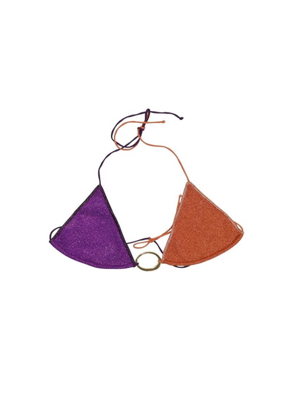 Oseree Glitter Detail Bikini Top in Purple
